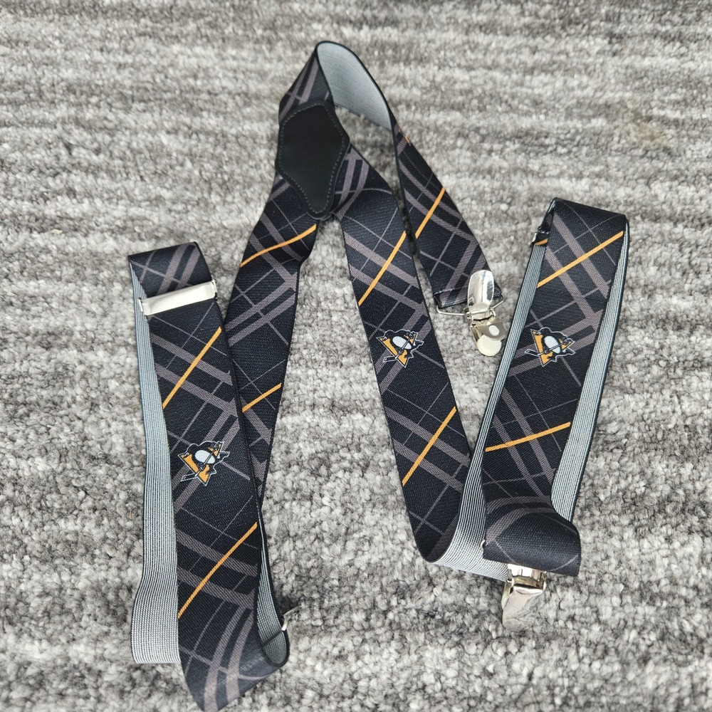 Pittsburgh Penguins Suspenders Hockey NHL Fan Apparel Mens Accessory